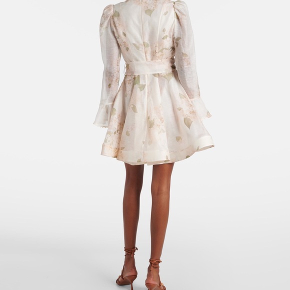 Zimmermann Cream Floral Mini Dress - Picture 9 of 12